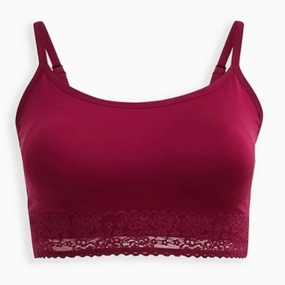 Torrid Women's Red Wine Lightly Padded Seamless Bralette Size 1X 2X 3X 4X 5X - Picture 5 of 15